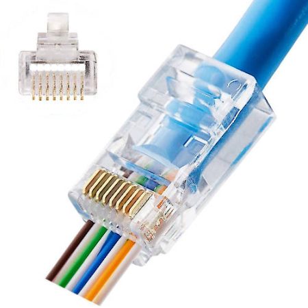 PLUG RJ45 CAT 5 UTP CRIMPEADO RAPIDO