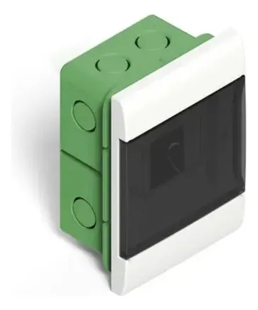 Caja embutir  4 BOCAS DIN Puerta Fume Eco Genrod