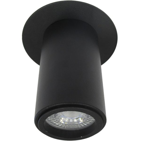Aplique para lamp 1 Dicro chapa Negro TX MAC