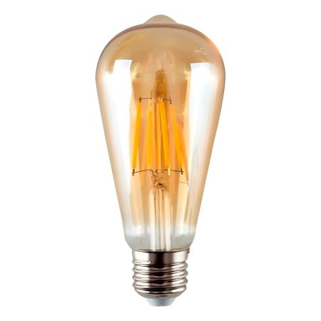 BULBO Multiled INCOLORA ST64 8W AMBAR LUZ CÁLIDA