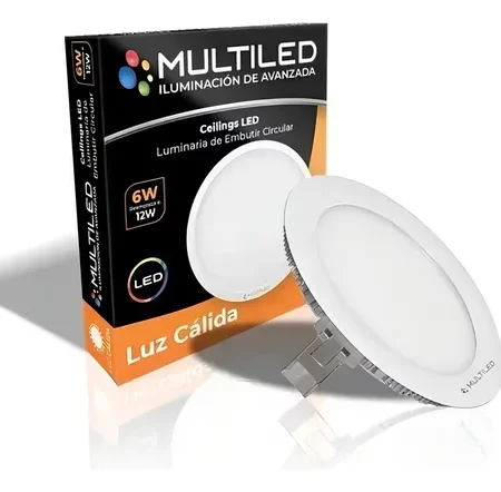 Plafon  de exterior Circular 6W LUZ CÁLIDA  Multiled