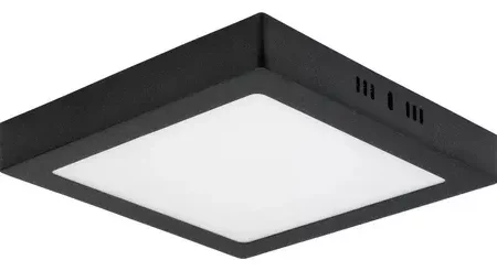 Plafon  de superficie cuadrado  NEGRA 18W Luz fria Multiled