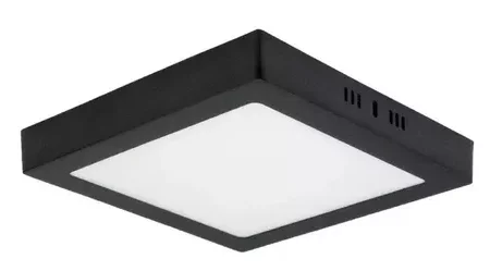 Plafon  de superficie cuadrado  NEGRA 24W Luz fria Multiled