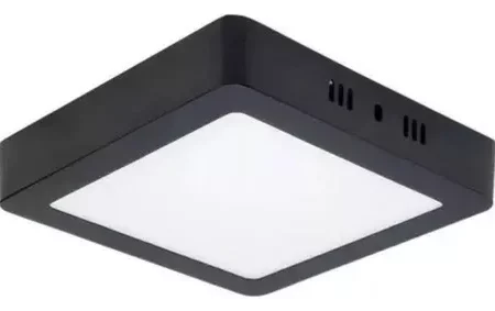 Plafon  de superficie cuadrado  NEGRA 6W Luz fria Multiled