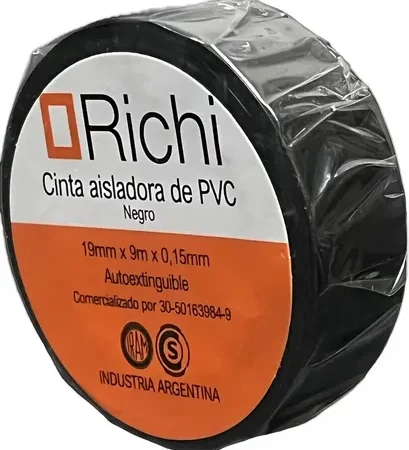 CINTA PVC RICHI  X20MT NEGRA