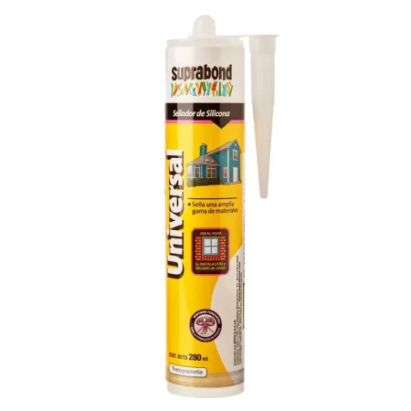 Sellador de Silicona UNIV. TRANSP.X 280ML Suprabond