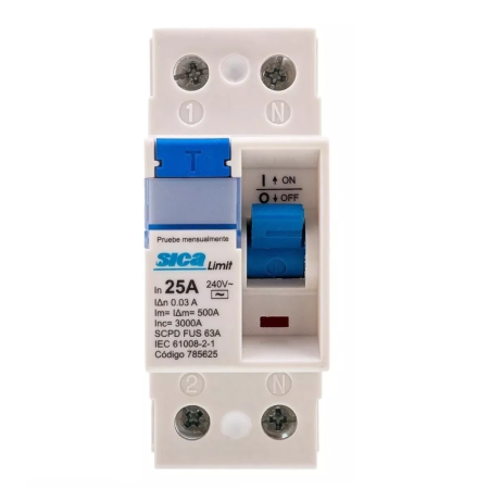 DISYUNTOR 2X25A 30MA  240V  Sica