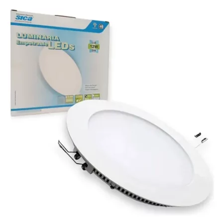 Plafon. Embutir LEDs 12 W REDONDO LD Sica