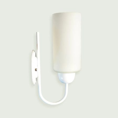Aplique Jota con vidrio cilindro esmerilado Blanco