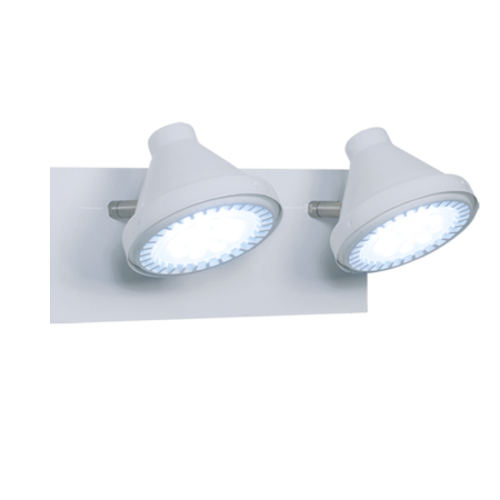 Spot OSLO 2 x AR-111 Blanco Text (180x320) con movimiento