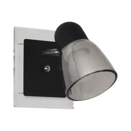 Spot 1 Luz c/Vidrio SEGOVIA Negro Ferrolux