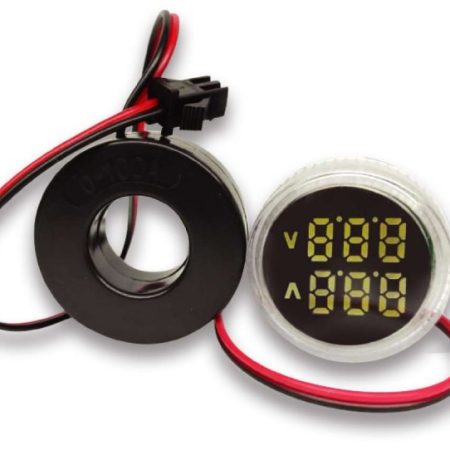VOLTÍMETRO / AMPERÍMETRO 220v max500v 
DIÁMETRO 22 - DISPLAY DIGITAL