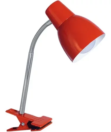 Velador pinza c/flexible Rojo
