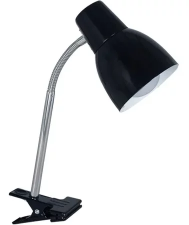 Velador pinza c/flexible Negro