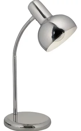 Velador base c/flexible Plateado