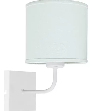 Velador Curvo chapa Blanco c/pantalla p/pared