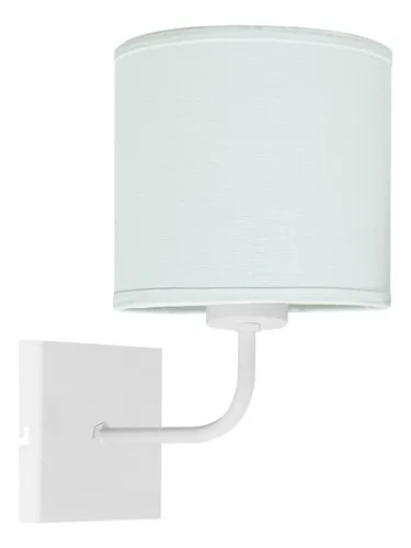 Velador Curvo chapa Blanco c/pantalla p/pared