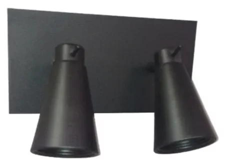 Spot CONO NEGRO 2 LUCES