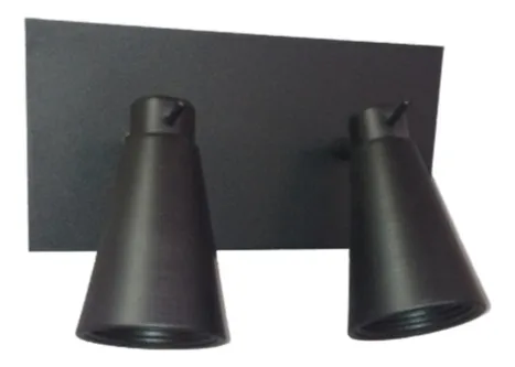 Spot CONO NEGRO 2 LUCES