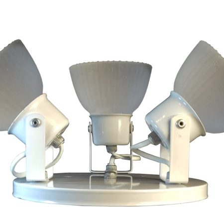 Spot CONO Chapa redondo BLANCO 3 Luces